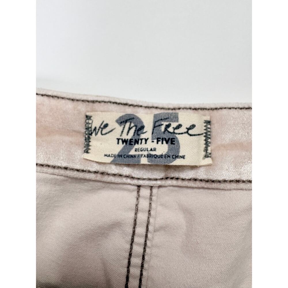 Free People Sweet Jane Velvet Pants 25 Champagne Straight Leg Boho Glam - Picture 4 of 13